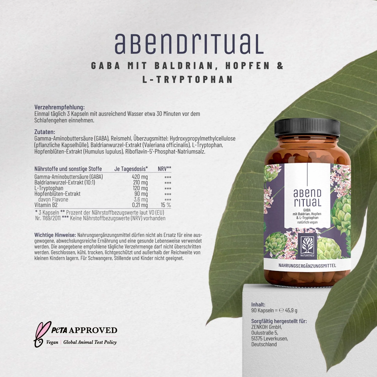 Abendruhe-Paket: Baldrian, Johanniskraut- & Magnesium-Komplex & GABA - Image 8